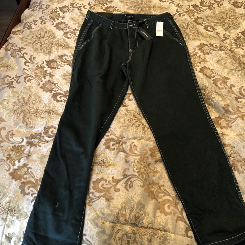 Pacsun forest green dad jeans